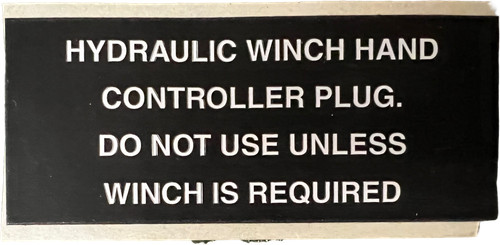 Sticker hydraulic winch hmmwv - hydraulic,