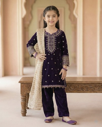 Arfa riwaj girls purple - arfa, velvet