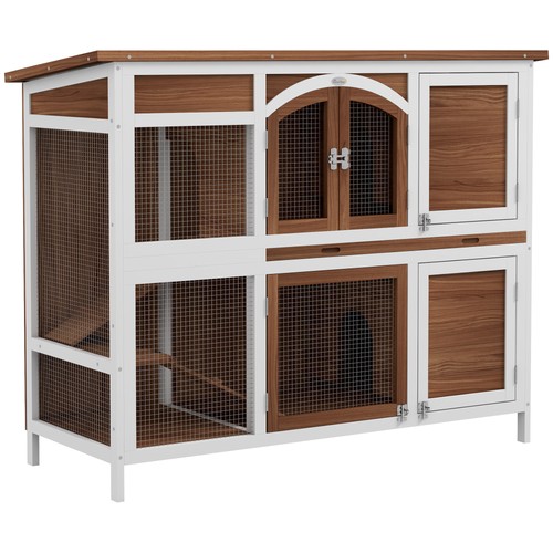 Pawhut rabbit hutch guinea - hutch,,