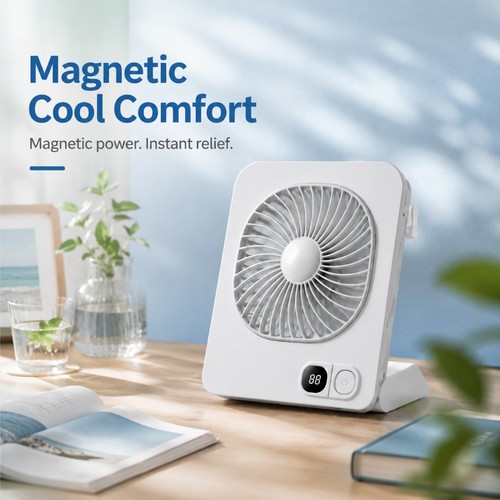 Magnetic desk fan - desk,