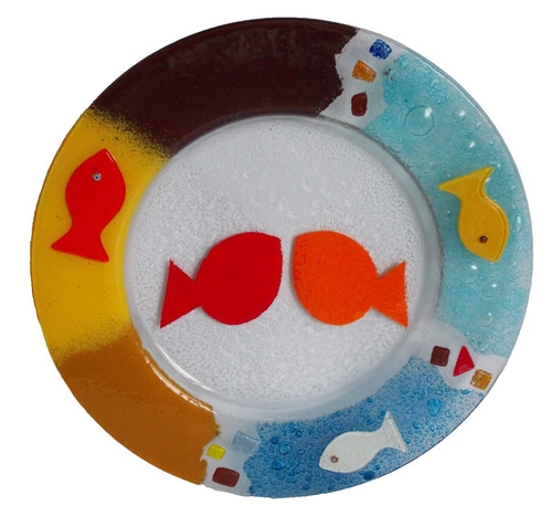 Abstract fish decorated thick - abstract,