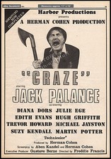 CRAZE - Original 1973 Trade AD