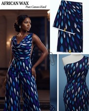 6 yards african wax print 100% cotton for craft and dress making, african cloth