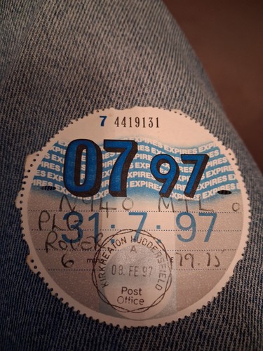 Original 1997 car tax disc - ,, 6