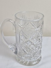 Cut Glass Beer Tankard Glass