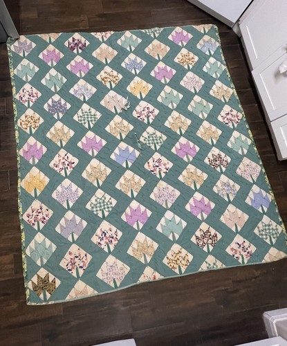 Homemade maple leaf quilt - leaf,