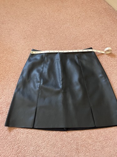 Black faux leather mini - black,