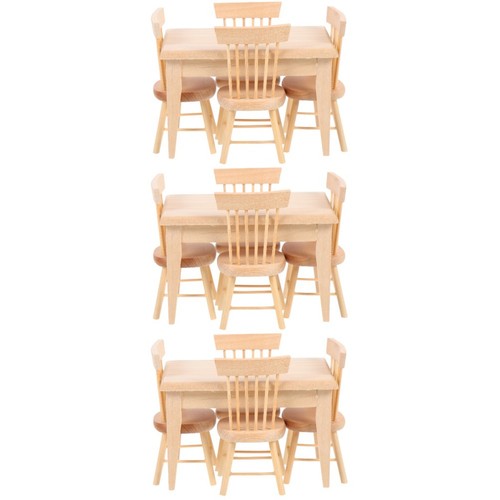 Miniature wooden table and - wooden,