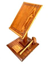 Antique Masonic Interest - 20th Century Wooden Lectern & Gavel Block Book Stand