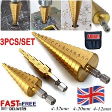 3pcs Large HSS Steel Step Cone