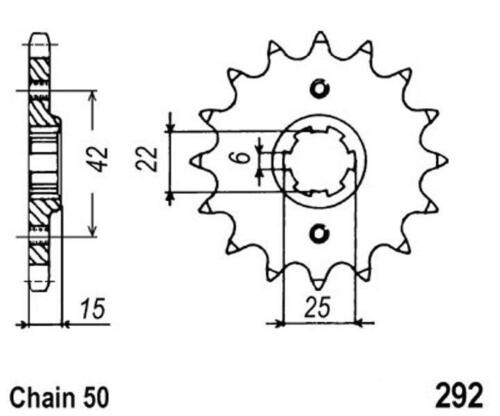 Sprocket 16z pitch - 530, for