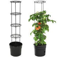 Self-Watering Tomato Grower Planter Pot 4 Tier Drainage Vegetables Vine Support