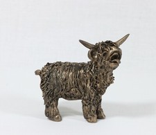 Frith Sculpture Highland Cow Mooing Bronze Small  Veronica Ballan VB097