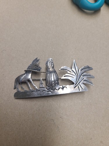 Sterling silver donkey - silver,