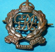 GENUINE GRI INDIAN MEDICAL DEPARTMENT ARMY REGIMENT COLLAR BADGE K/C INDIA