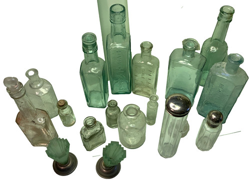 Bundle glass vintage bottles - glass,