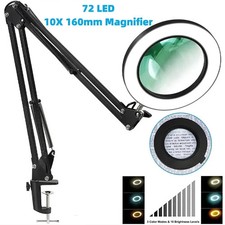 72 LED Illuminated Magnifier USB Magnifying Glass Soldering Repair Table Lamp
