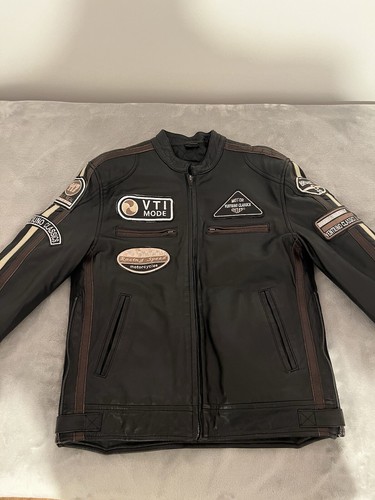 Vintage leather racing jacket - leather,