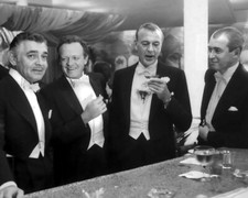 Clark Gable, Van Heflin, Gary Cooper and James Stewart New Years Eve 1957 Photo