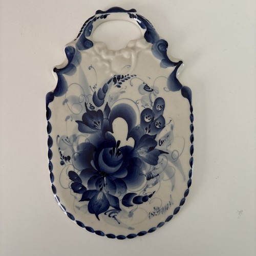 Russian gzhel signed blue - russian,