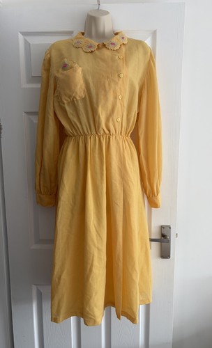 Vintage 70s 80s yellow midi - yellow,
