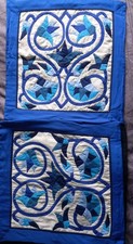 2x Egyptian Handmade   Sewn Cushions Applique Textile Art