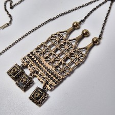 P Sarpaneva Finland Turun Hopea Modernist Bronze Necklace 1970s See Description