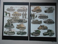 VINTAGE MILITARY PRINTS-ARMS AND UNIFORMS- WW2-GERMAN ARMY- ARTILLERY VEHICLES