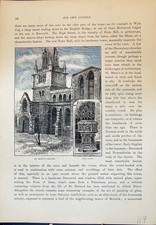 Antique Old Print Exterior St