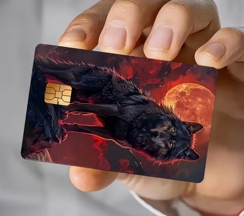 Credit card sticker wolf - credit,