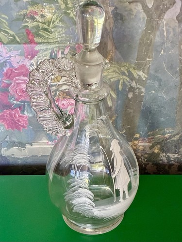 Antique glass decanter - antique,