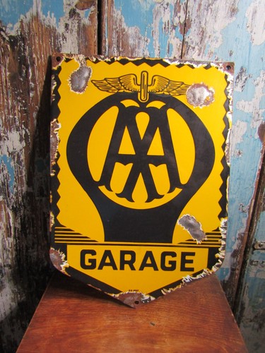 Vintage garage enamel sign - vintage,