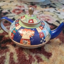 Possibly a Charlotte Di Vita Hand Painted? Teapot "Top  Cat" miniature teapot