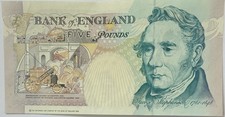 Bank england 5 note - of,