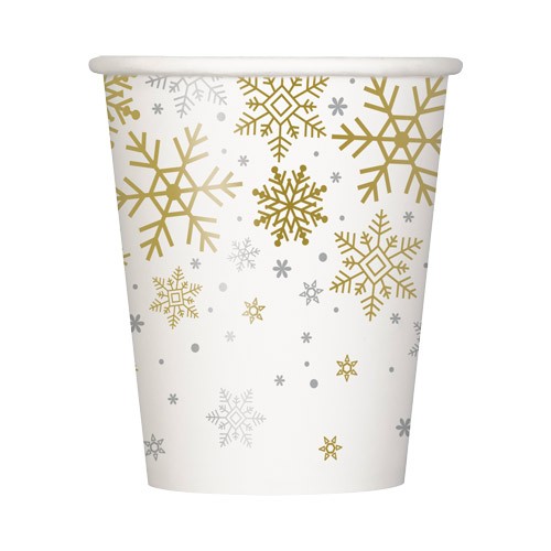 Silver gold snowflakes - gold,