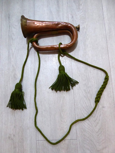 Military brass copper bugle - &,