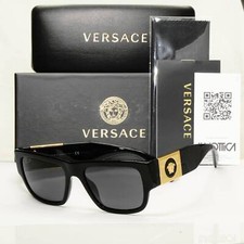 Versace Sunglasses Black Medusa Gold Square Biggie MOD VE 4406 GB1/87