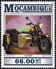 URAL M70 Sidecar Motorcycle Motorbike Stamp (2015 Mozambique)