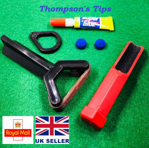 Snooker cue tipping kit - re-tipping,