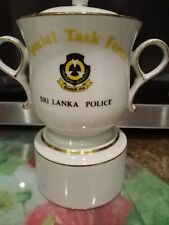 Special Task Force Sri Lanka Police Commemorative Urn and Wall Plate Memorabilia