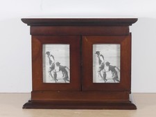 Vintage Wooden Photo Frame Storage Box Hinged Lid Keepsake Memory Chest 23cm
