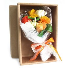 Soap Flowers Bouquet Orange -