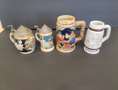German beer steins lot - beer,