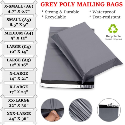 Grey mailing postage bags - mailing,