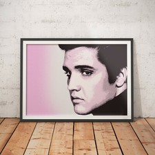 Elvis presley print on satin - -,