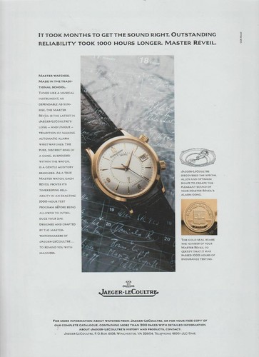 Jaeger coultre alarm watch - coultre,