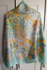 Celine Paris Silk Scarf Blue