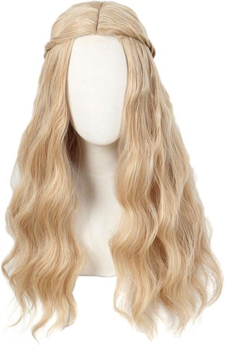 Long blonde wavy wig - long,