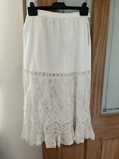 Beautiful Antique Cotton  Petticoat 26” Waist 31” Length