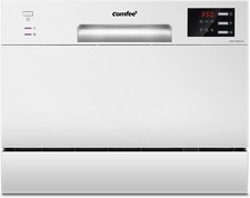 COMFEE' KWH-TD602E-W Freestanding Compact Dishwasher 6.5 liters(Read condition)
